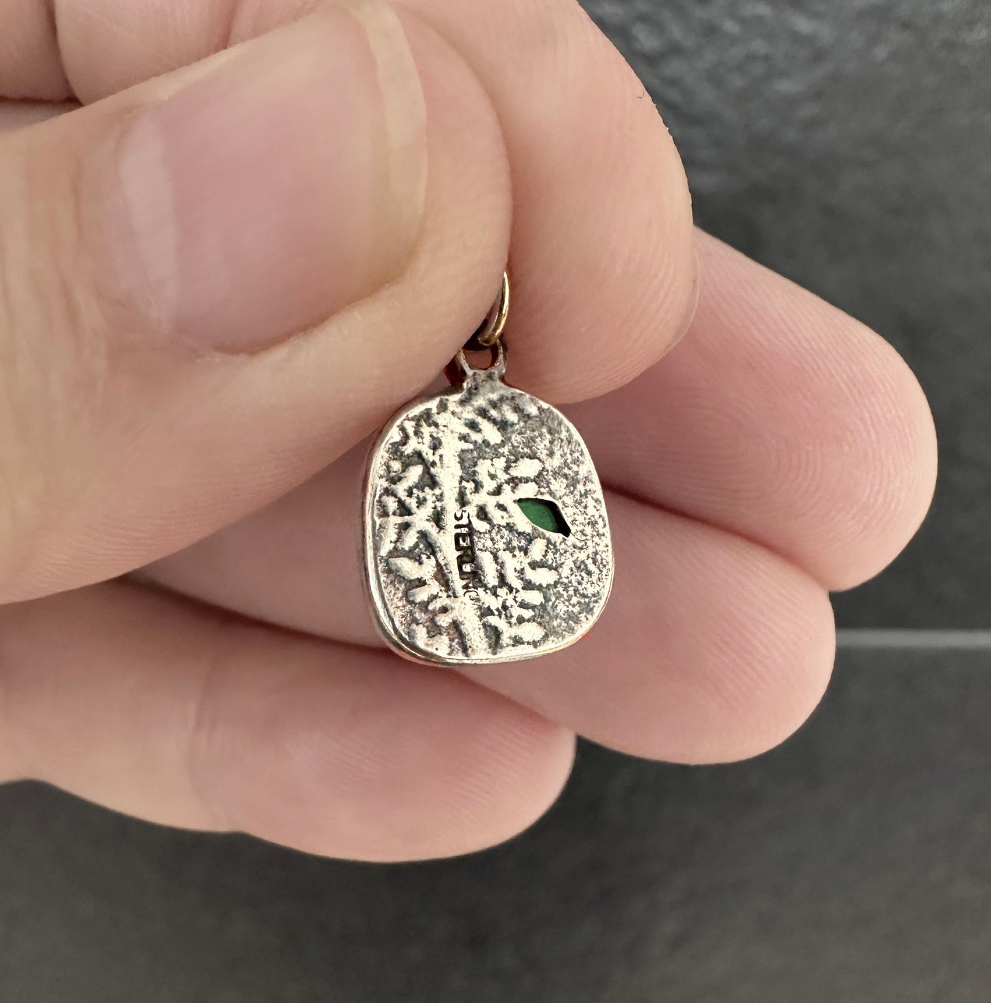Green Kyanite Leaf Charm
