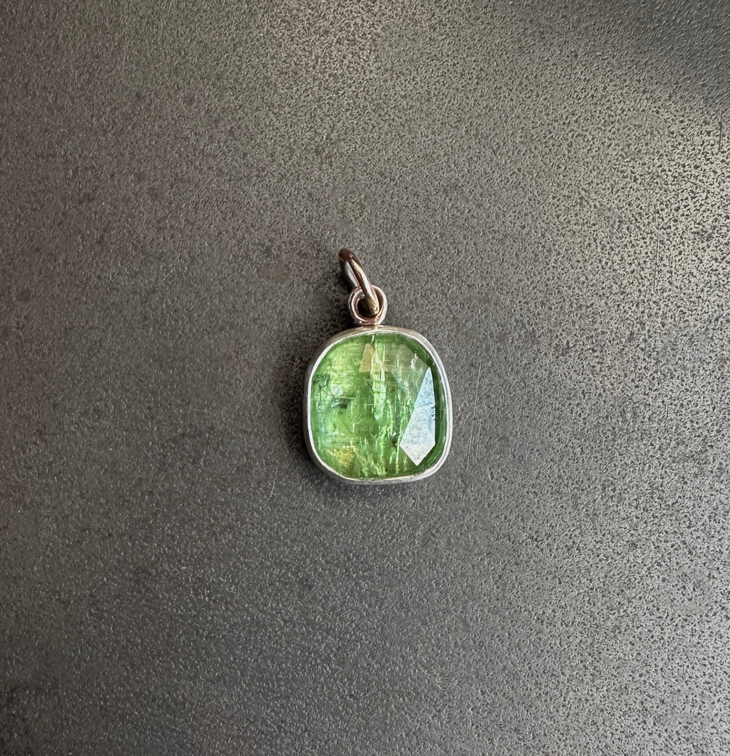 Green Kyanite Leaf Charm