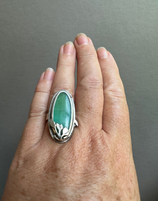 Peruvian Opal Beach Pea Statement Ring