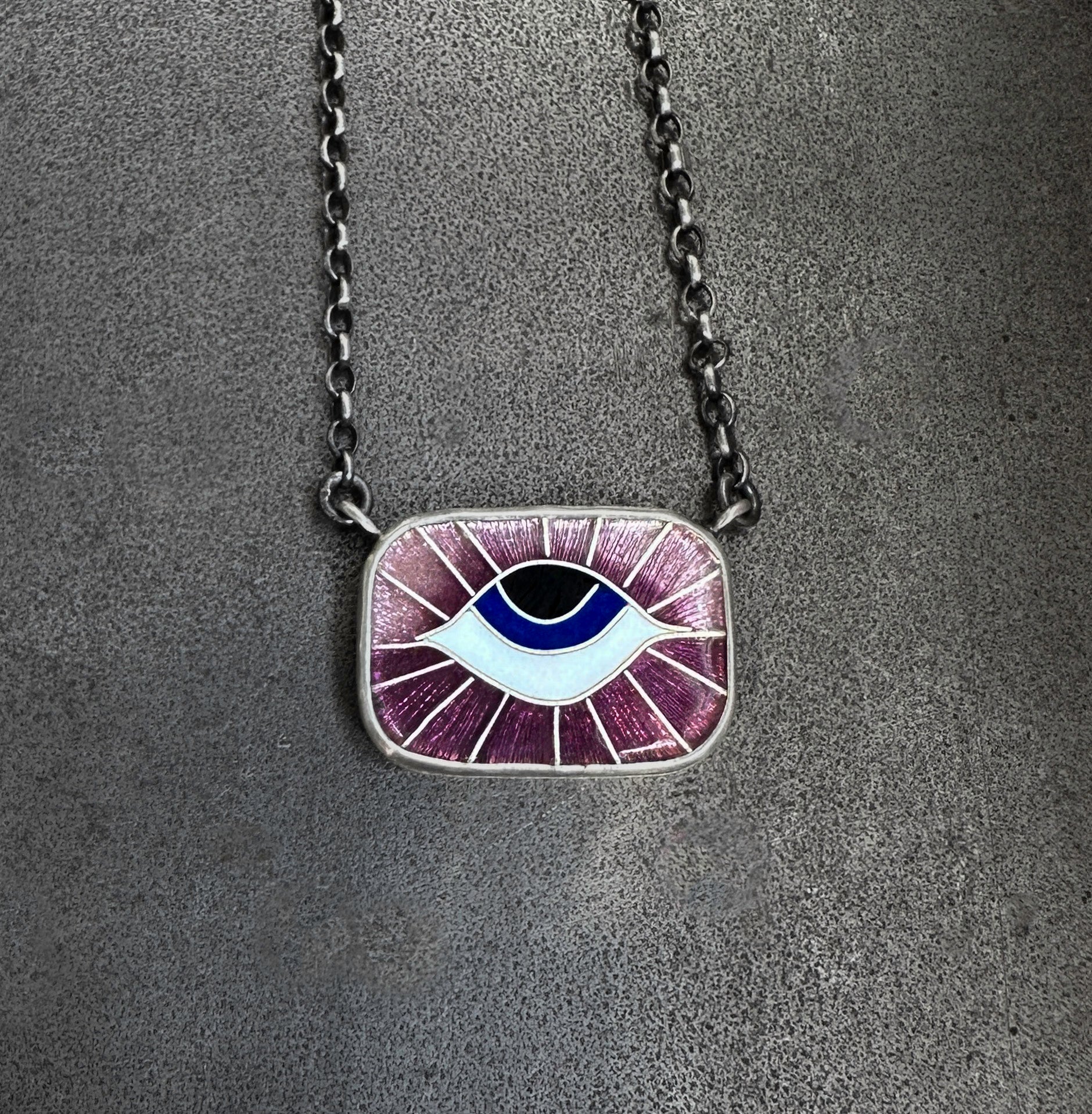 Plum Sunrise Protection Eye Necklace - Bluecave Jewelry