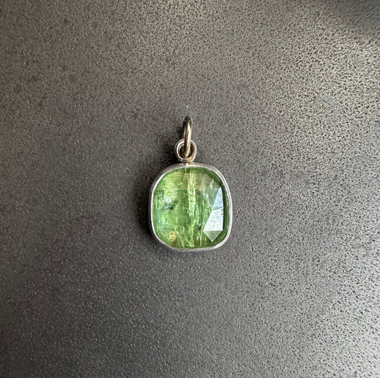 Green Kyanite Leaf Charm