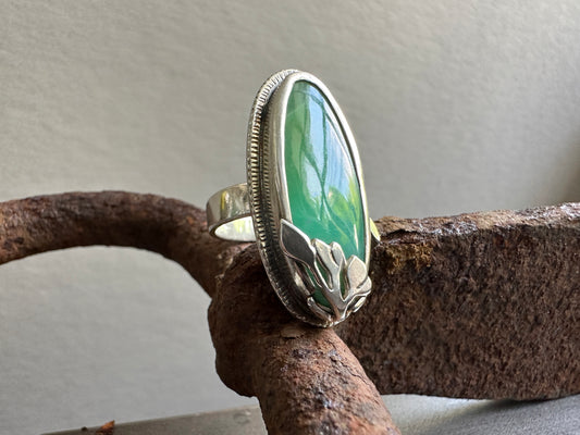 Peruvian Opal Beach Pea Statement Ring