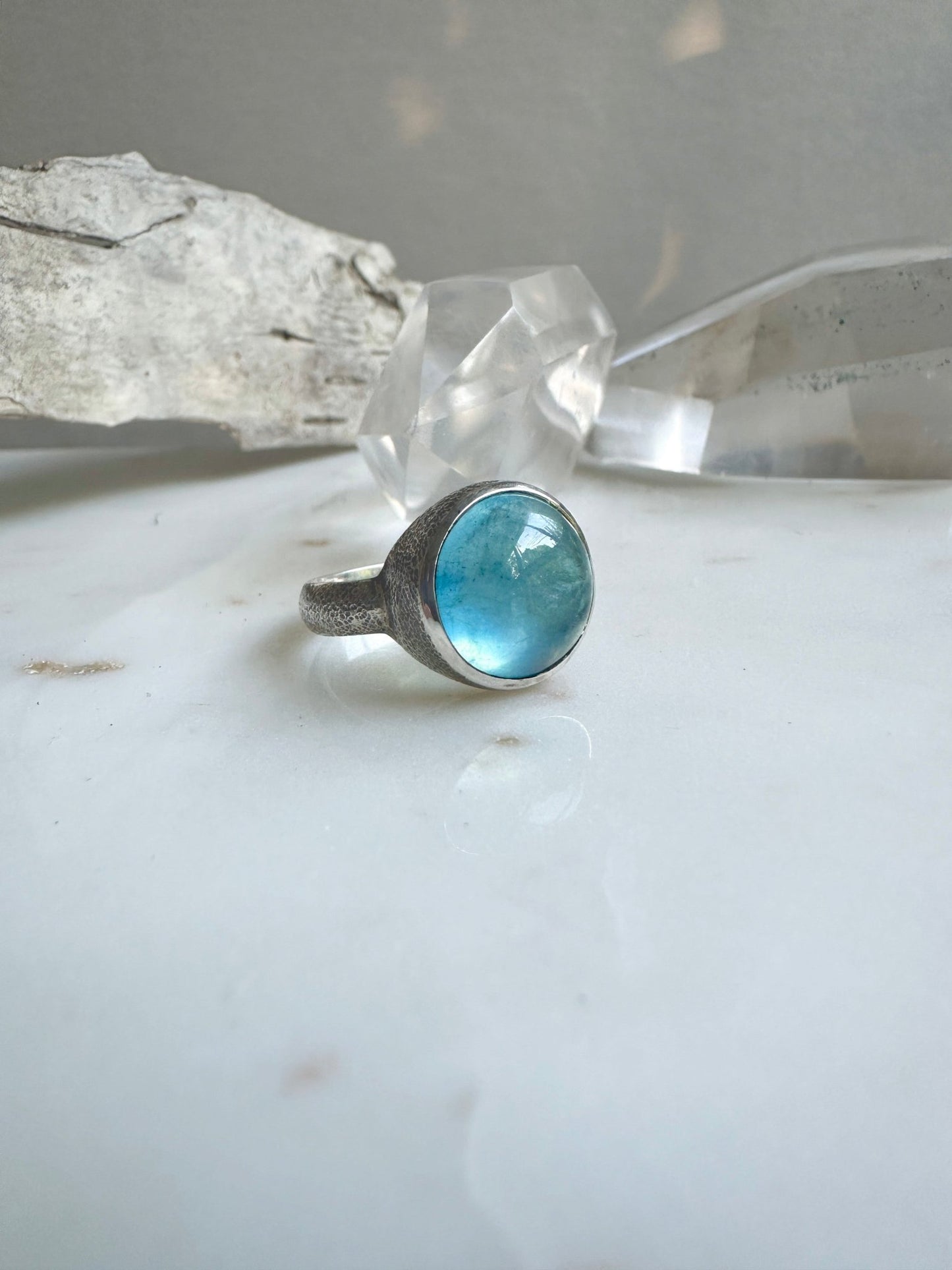 Aquamarine Sterling Silver Rings - Bluecave Jewelry
