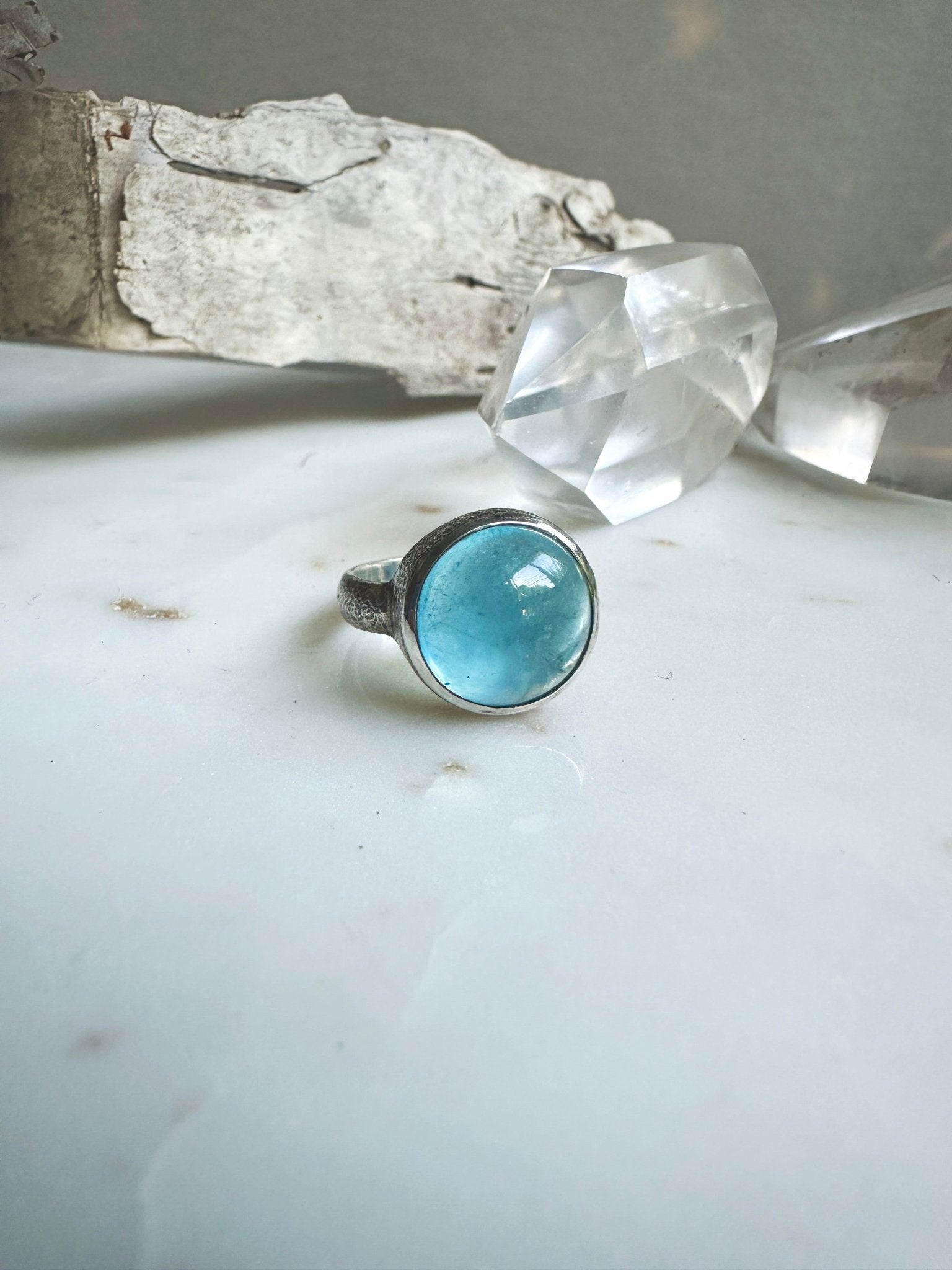 Aquamarine Sterling Silver Rings - Bluecave Jewelry