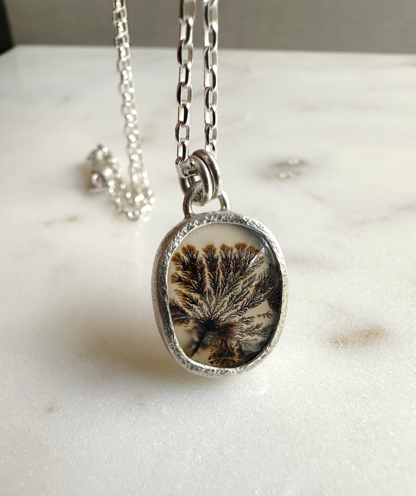 Dendritic Agate Necklace - Bluecave Jewelry